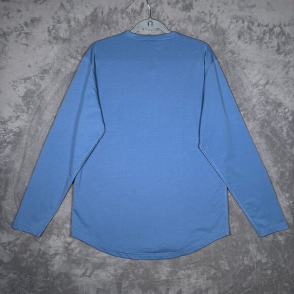 BYLT Premium Basics Drop-Cut Long Sleeve Henley – Blue – Size L - Picture 3 of 8